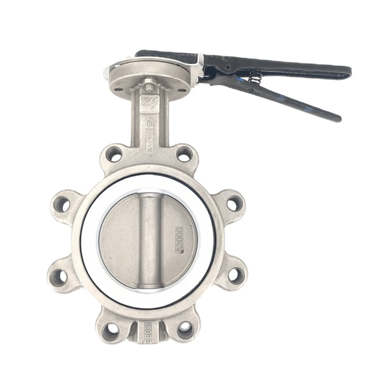 316L Handle Lug Type Ptfe Butterfly Valve
